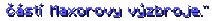  částí Maxorovy výzbroje."
